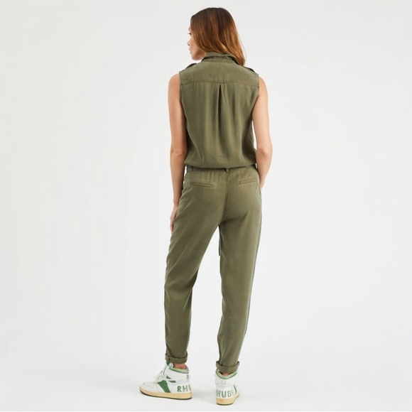 NWT Etienne Marcel Belted Military Green Jumpsuit XS - Picture 3 of 3
